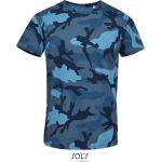 Tričko pánské Sols Camo Men blue camo