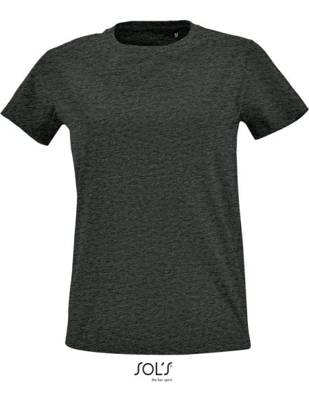 Tričko dámské Sols Imperial Fit Women charcoal melange