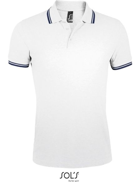 Polokošile pánská Sols Pasadena Men white/navy