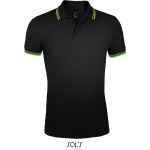 Polokošile pánská Sols Pasadena Men black/lime