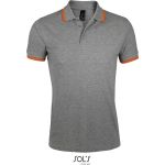 Polokošile pánská Sols Pasadena Men melange grey/orange