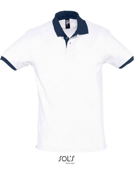 Polokošile pánská Sols Prince white/french navy