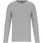 Tričko pánské elastické s dlouhým rukávem Kariban K3016 light grey heather