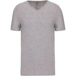 Tričko pánské elastické tričko s výstřihem do V Kariban K3014 light grey heather