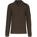 Polokošile pánská piqué s dlouhým rukávem Kariban K243 dark khaki