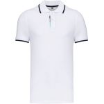 Polokošile pánská kontrastní piqué Kariban K245 white/navy/white