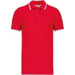 Polokošile pánská kontrastní piqué Kariban K245 red/white/navy