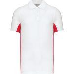 Polokošile pánská 2- barevné piqué sportovní Kariban K232 white/red