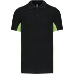 Polokošile pánská 2- barevné piqué sportovní Kariban K232 black/lime