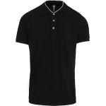 Polokošile pánská s mao límcem Kariban K223 black/oxford grey