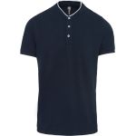 Polokošile pánská s mao límcem Kariban K223 navy/white