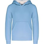 Mikina dětská kontrastní s kapucí Kariban K453 sky blue/white