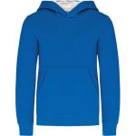 Mikina dětská kontrastní s kapucí Kariban K453 light royal blue/white