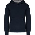 Mikina dětská kontrastní s kapucí Kariban K453 navy/fine grey