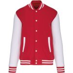 Bunda unisex fleecová Teddy Kariban K497 red/white