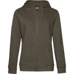 Mikina dámská s kapucí Queen Zipped Hood khaki