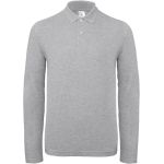 Polokošile pánská piqué s dlouhým rukávem ID.001 LSL heather grey