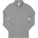 Polokošile dámská piqué s dlouhým rukávem z těžké bavlny My Polo 210 LSL women sport grey