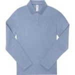 Polokošile dámská piqué s dlouhým rukávem z těžké bavlny My Polo 210 LSL women heather blue