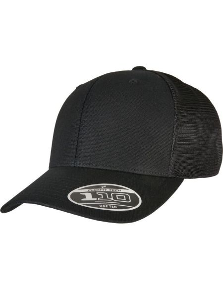 Kšiltovka 6 panelová Trucker Canvas Flexfit 110ST black/black