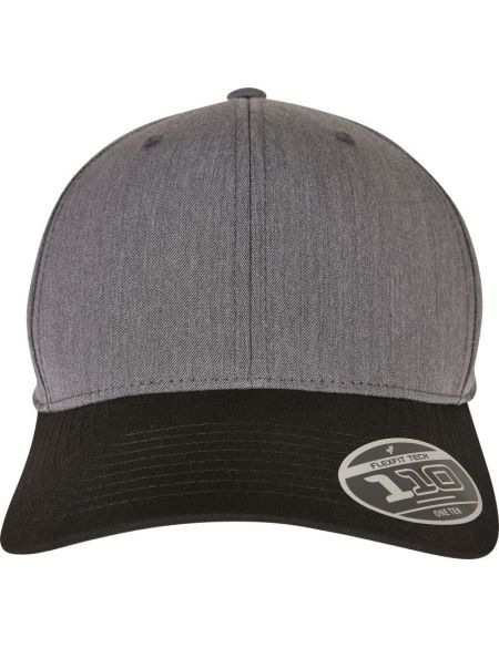 Kšiltovka 6 panelová Trucker Melange Flexfit 6511MM black/grey melange