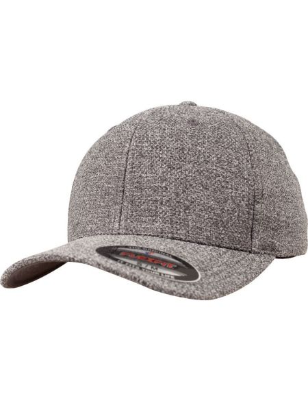 Kšiltovka 6 panelová Melange Flexfit 6355 dark heather grey