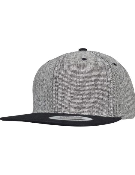 Kšiltovka 6 panelová Snapback Melange Flexfit 6089MS/6089VM black melange/black