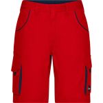 Kraťasy pracovní Color James Nicholson JN872 (vel. 42-60) red/navy