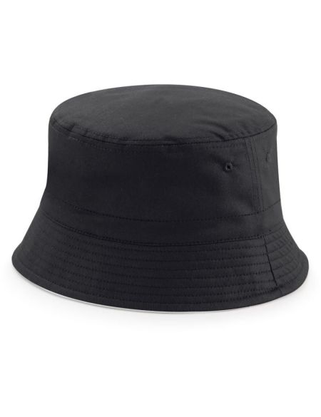 Klobouk Reversible Bucket Hat Beechfield B686 black/light grey