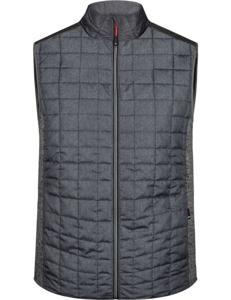 Vesta pánská pletená hybridní James Nicholson JN740 grey melange/anthracite melange