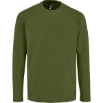 Tričko pánské s dlouhým rukávem Sols Imperial LSL Men dark khaki